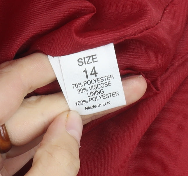 Anne Brooks Women's Red Blazer Size 14 Petite