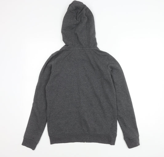 New Look Women's Grey Basic Hooded Jacket Size 8