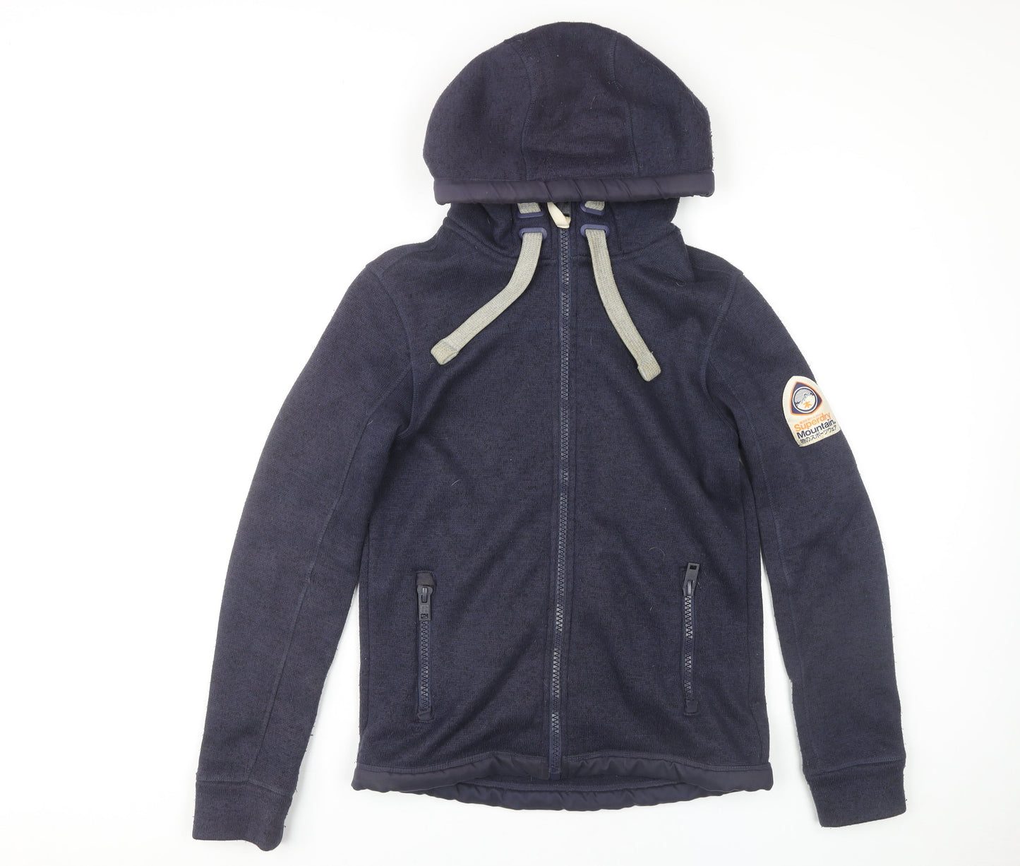 Superdry Men's Blue Full Zip Hoodie, Size S