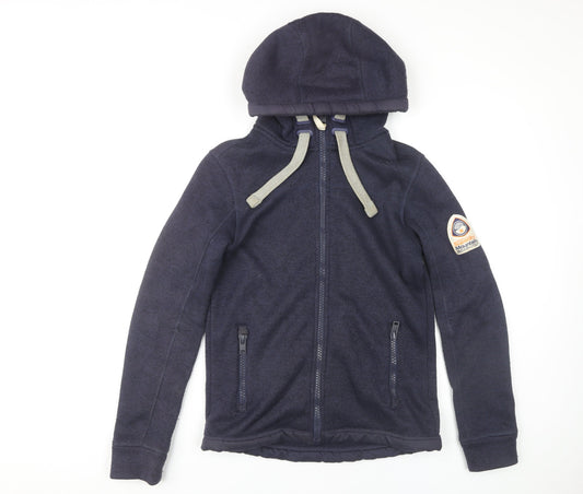 Superdry Men's Blue Full Zip Hoodie, Size S