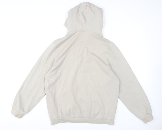 H&M Men’s Beige Relaxed Full Zip Hoodie M