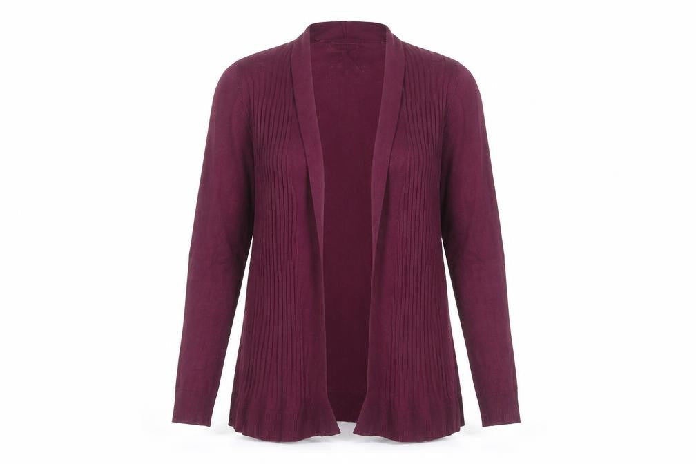 Marks and Spencer Women's Burgundy Open Front Cardigan Size S