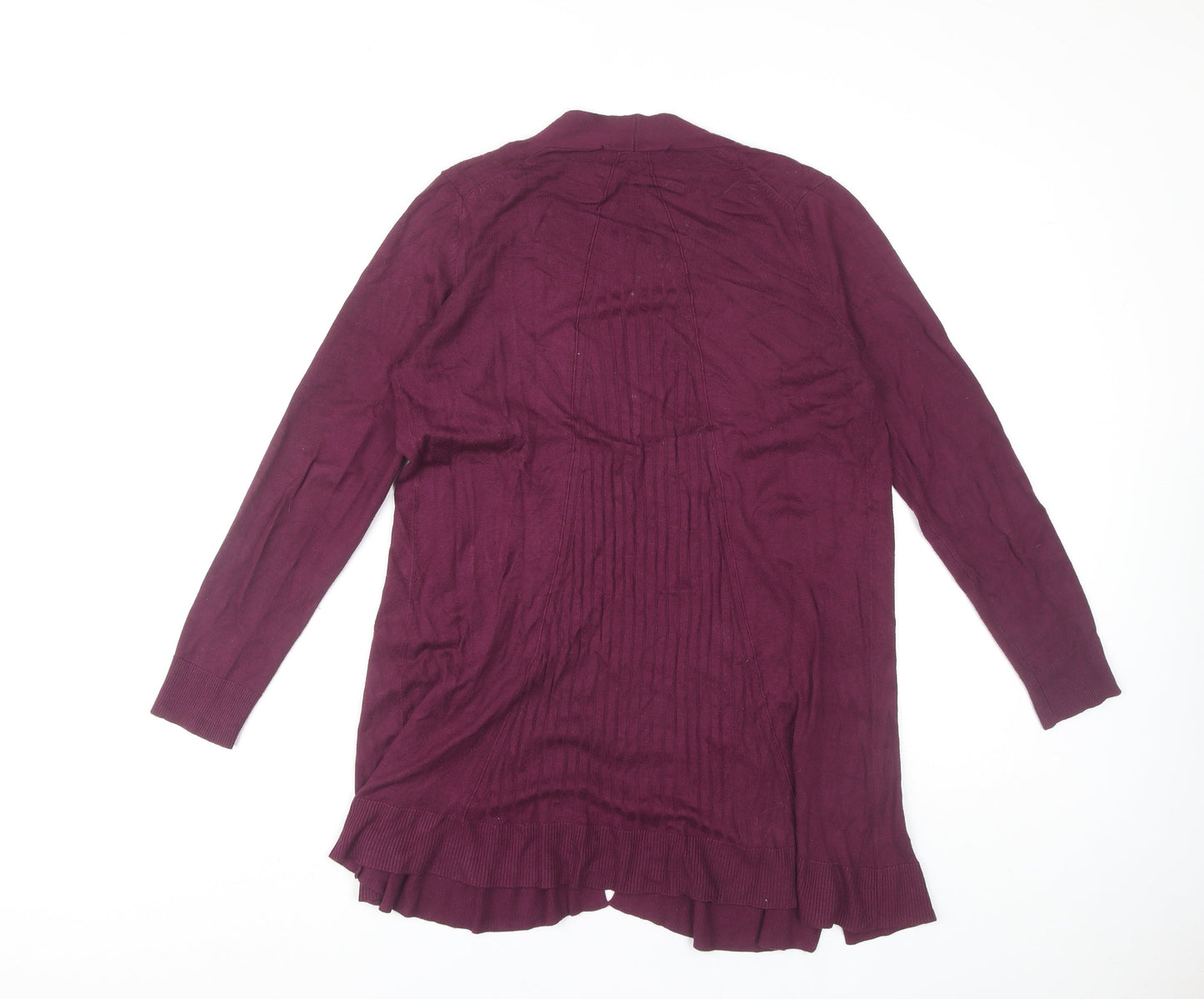 Marks and Spencer Women's Burgundy Open Front Cardigan Size S