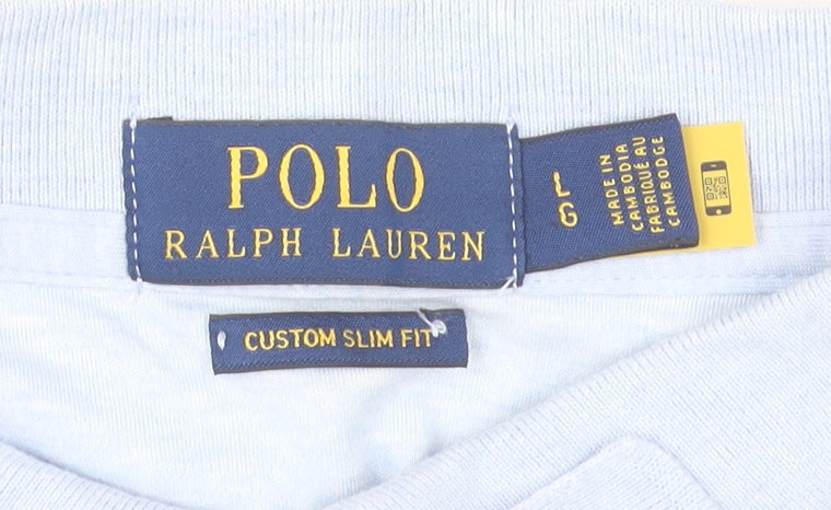 Polo Ralph Lauren Men's Blue Slim Fit Polo, Size L