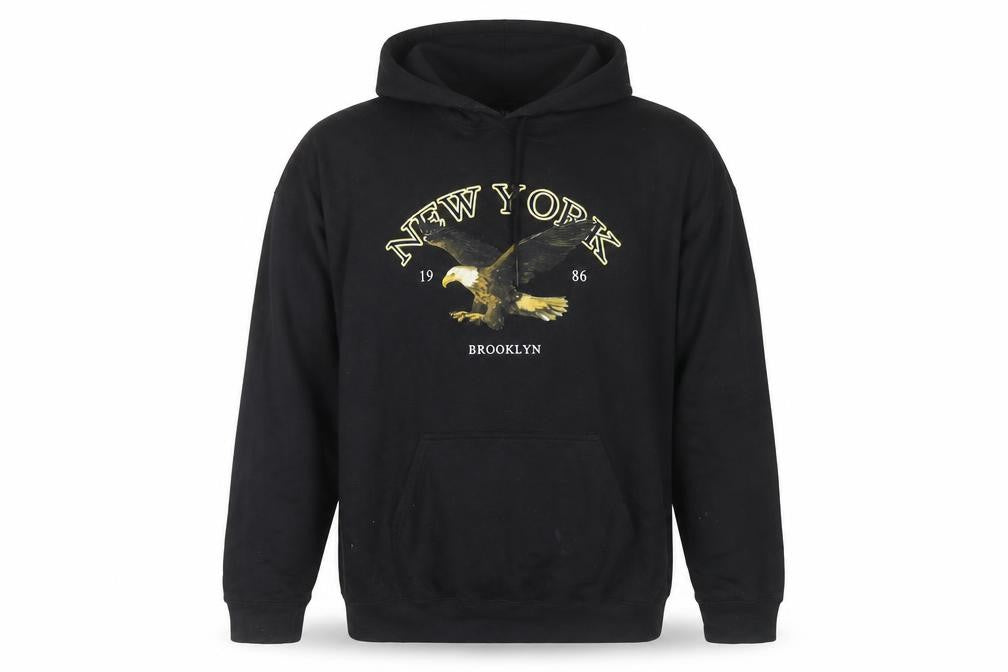 boohooMAN Men's Black Pullover Hoodie M