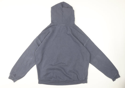 River Island Women's Blue Pullover Hoodie L