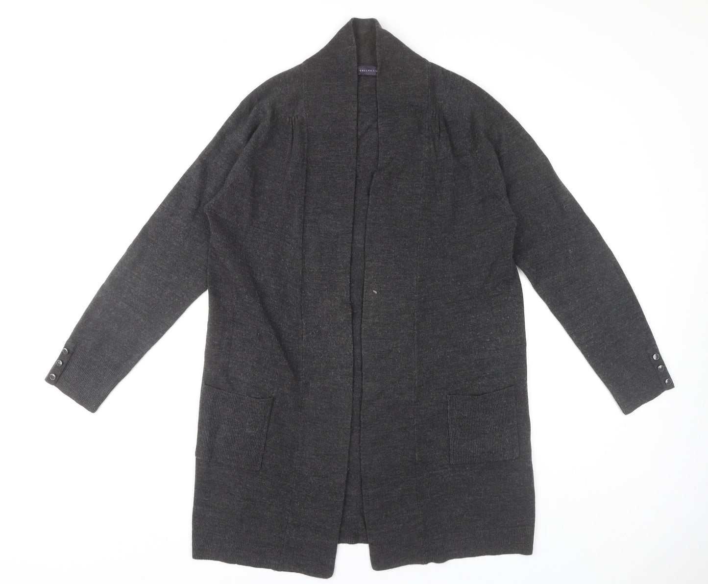 Marks and Spencer Women's Grey Open Front Cardigan Size 12