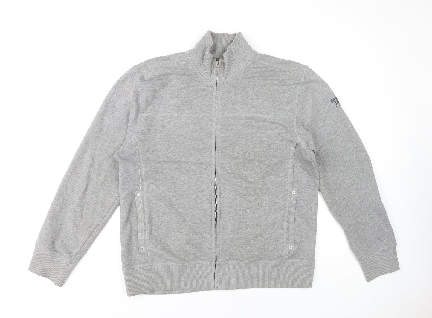 Next Men's Grey Full Zip Sweatshirt, Size L, Mock Neck