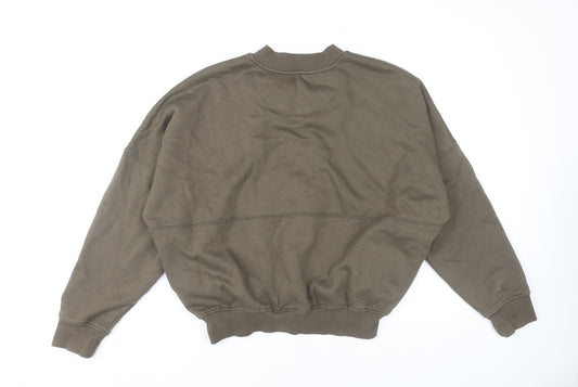 RISING Women's Green Cropped Basic Jacket XS