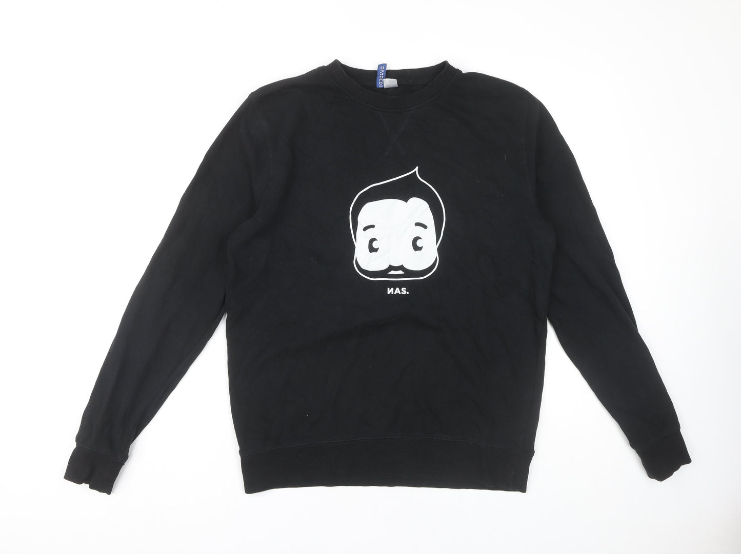 H&M Men's Black Pullover Sweatshirt M