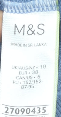 Marks and Spencer Women's Blue Cotton Sweatshirt