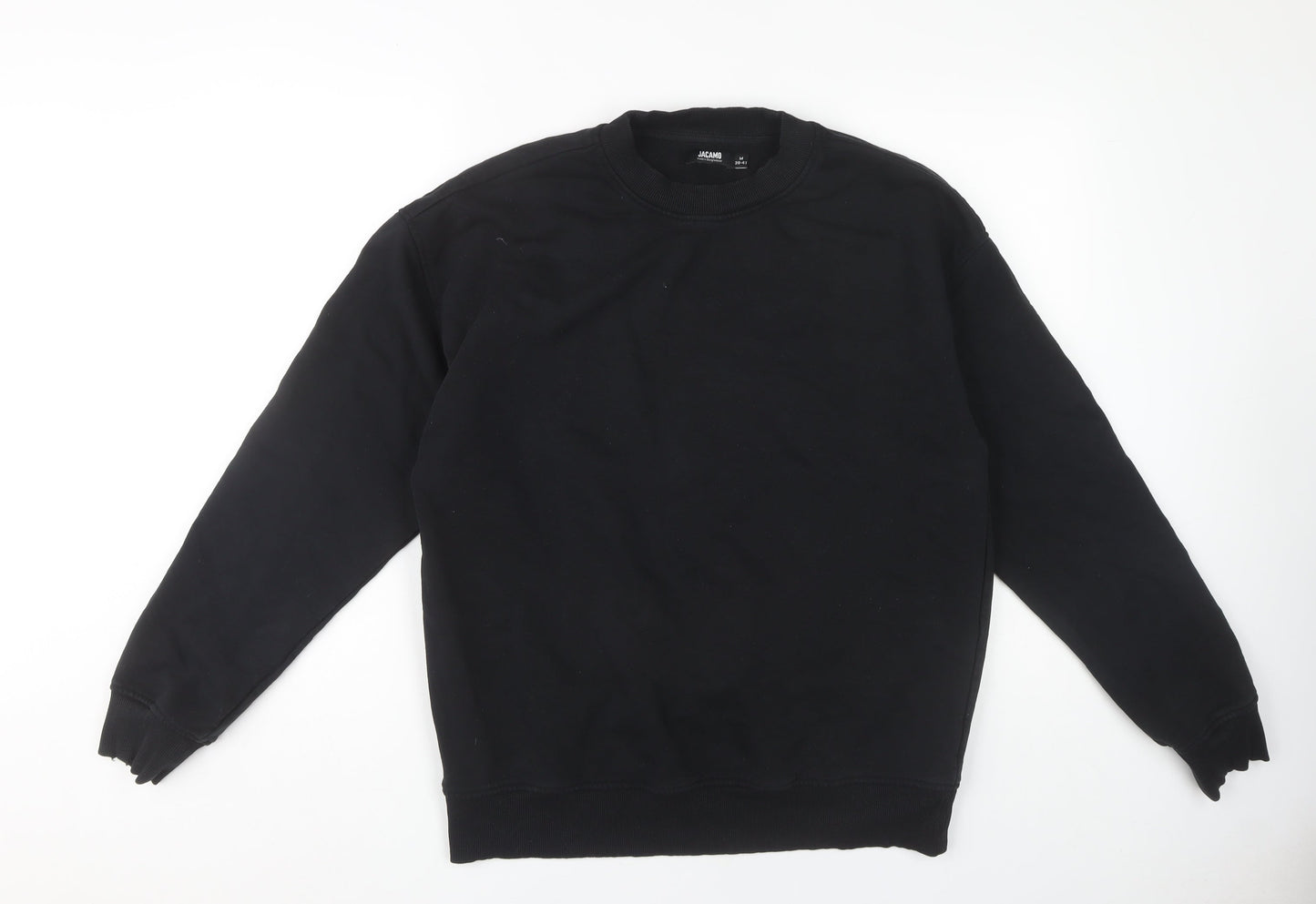 Jacamo Men's Black Pullover Sweatshirt, M, Crew Neck