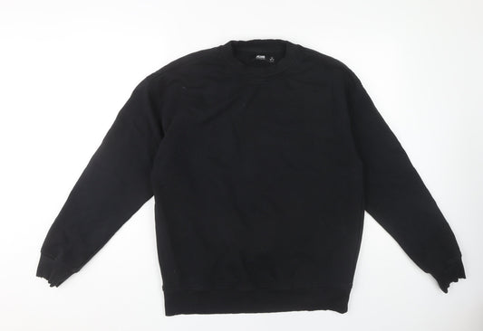 Jacamo Men's Black Pullover Sweatshirt, M, Crew Neck