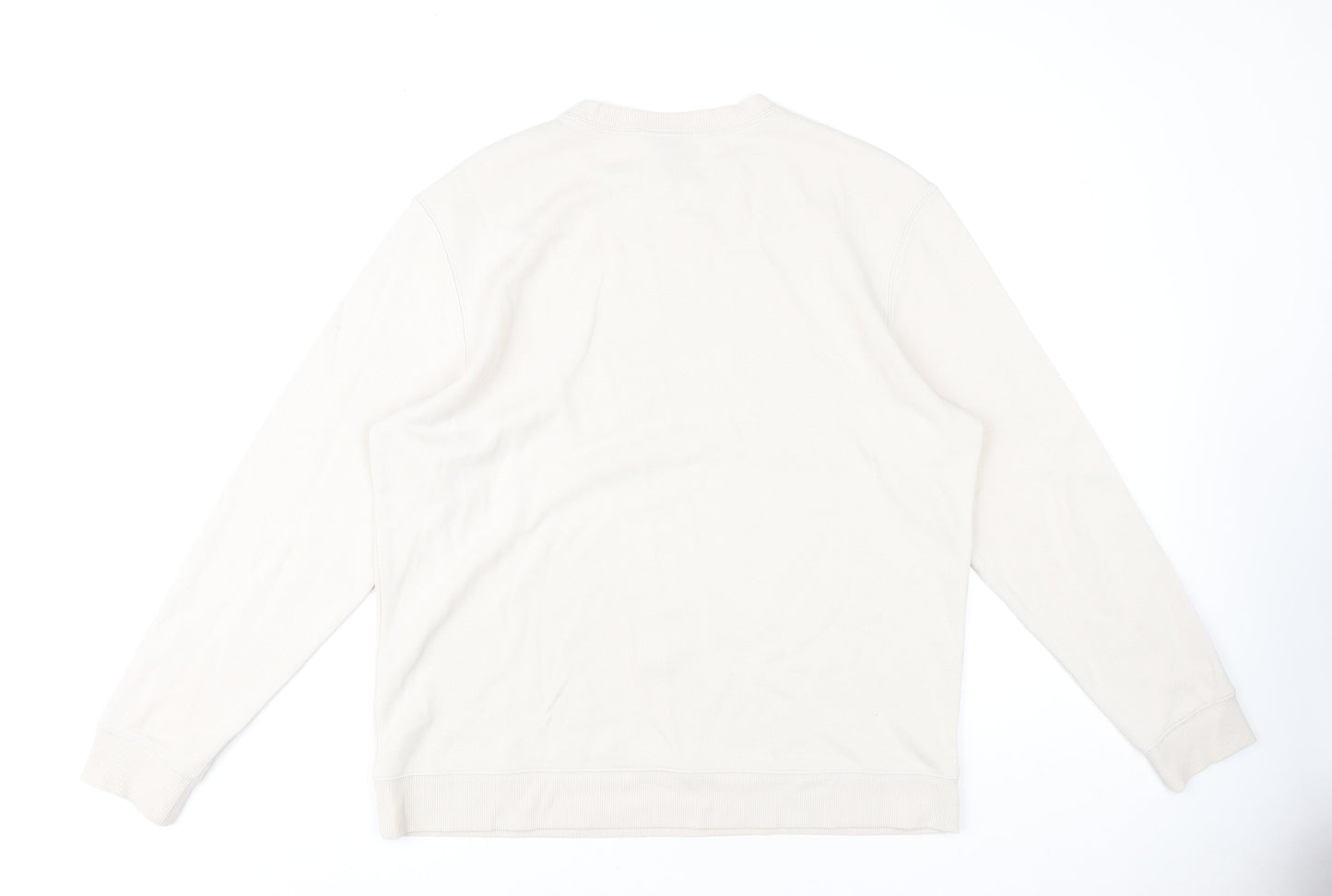 H&M Men's Beige Crew Neck Sweatshirt XL