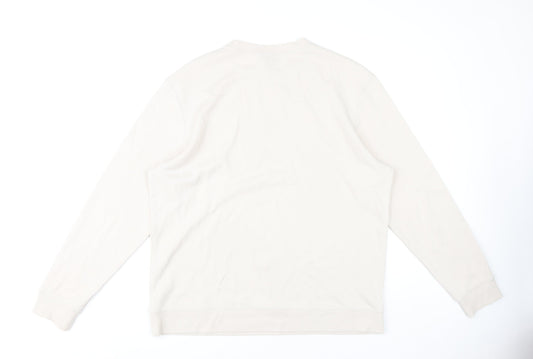 H&M Men's Beige Crew Neck Sweatshirt XL