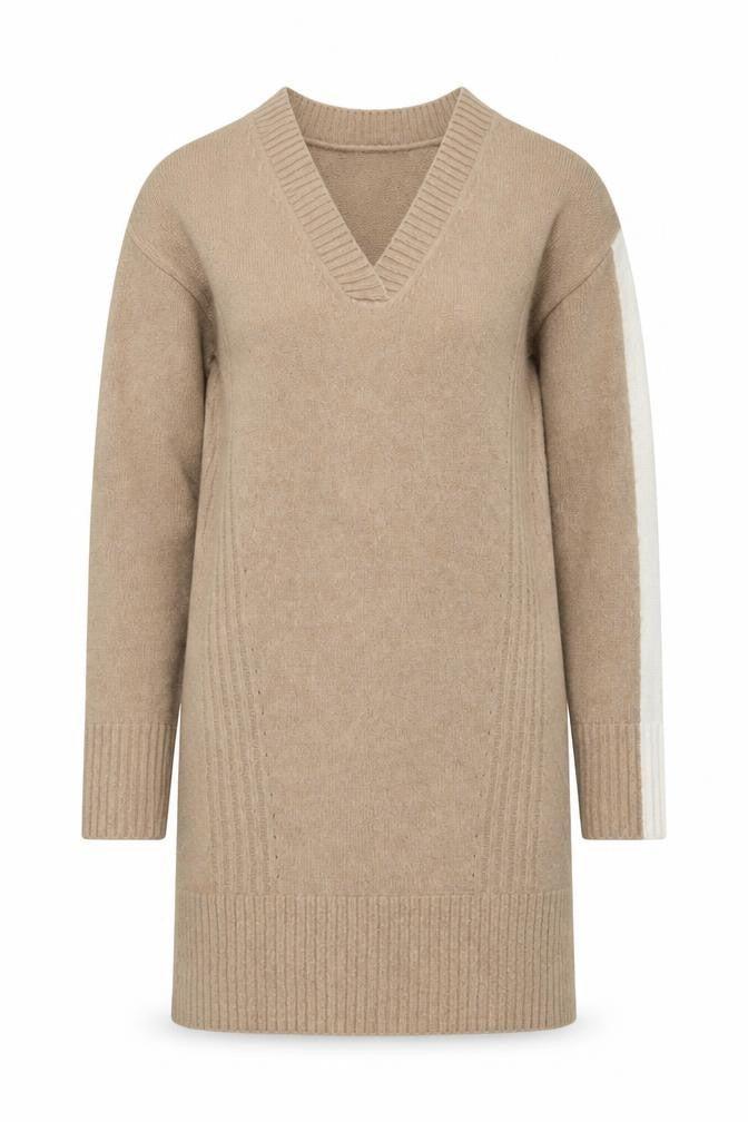 Front view of Next Women's Beige Tunic Jumper -, size 6