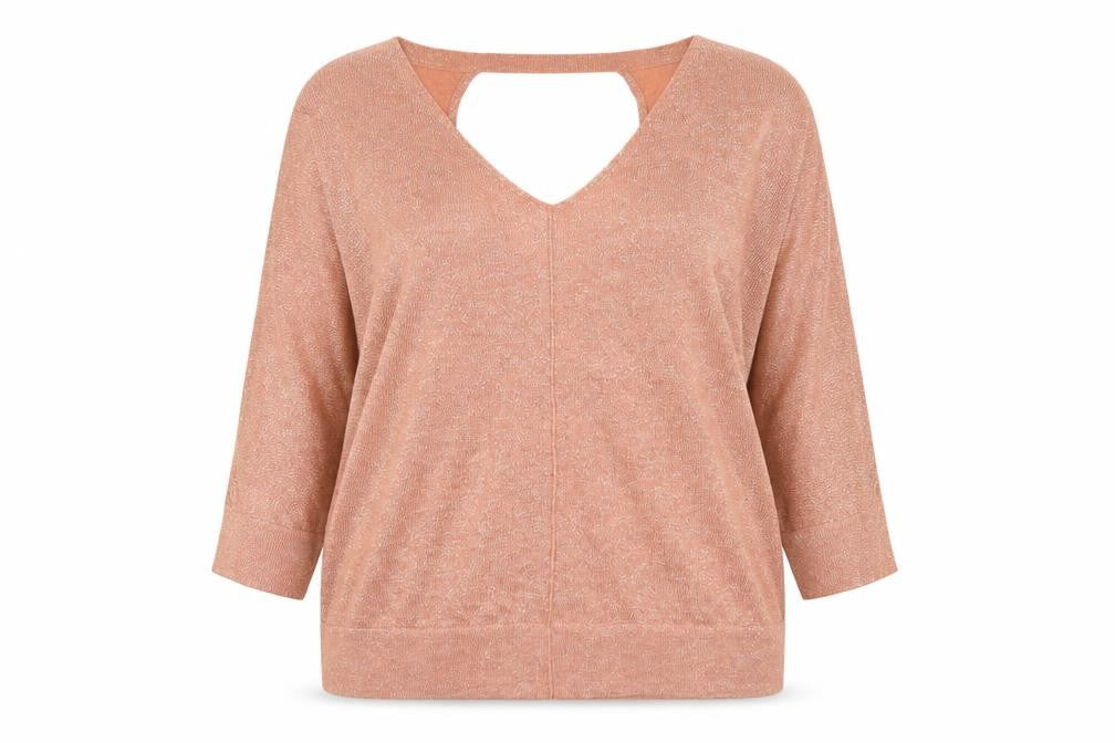 Front view of Marks & Spencer Women's V-Neck Orange Jumper