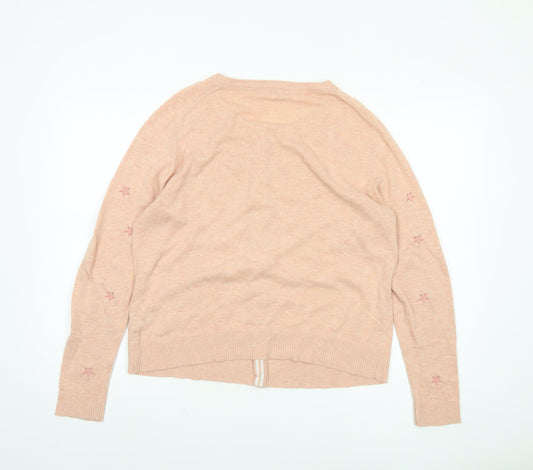 White Stuff Women's Pink Cardigan UK 14 Embroidered