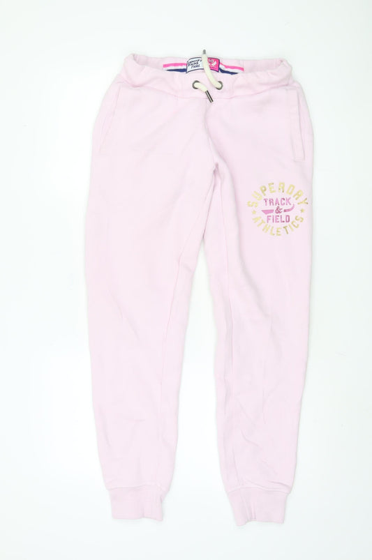 Superdry Women Pink Jogger Trousers, Size 12