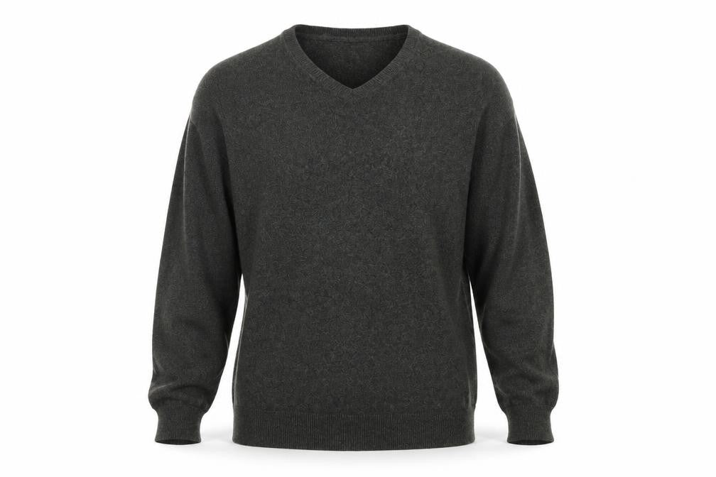 Front view of Marks & Spencer Men's Green Cotton jumper Medium