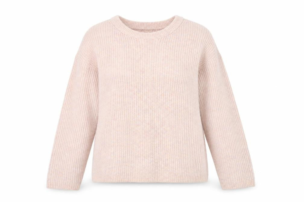 Front view of Marks & Spencer Women's Beige Knit jumper - S