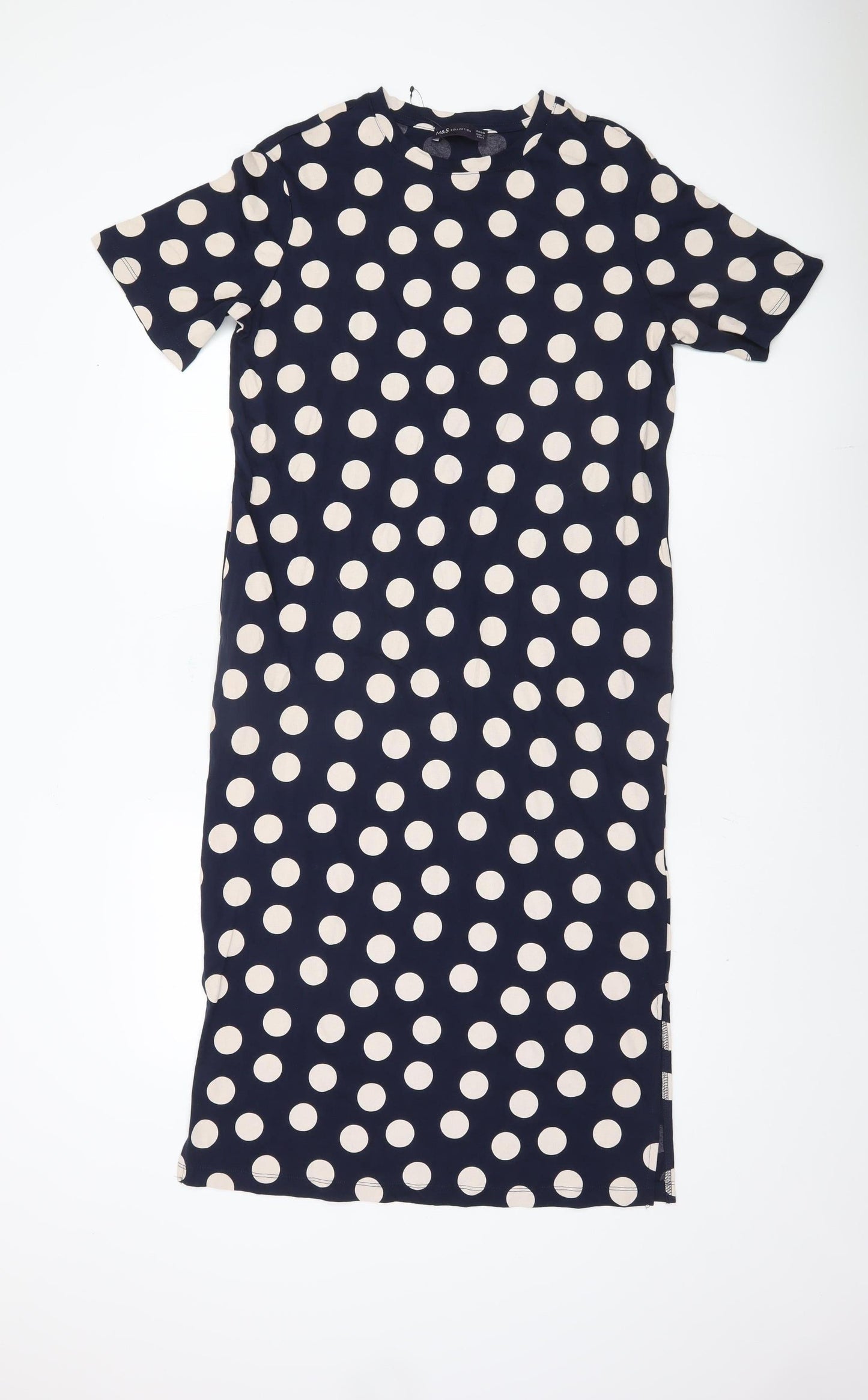 Marks and Spencer Blue Polka Dot Dress Size 8
