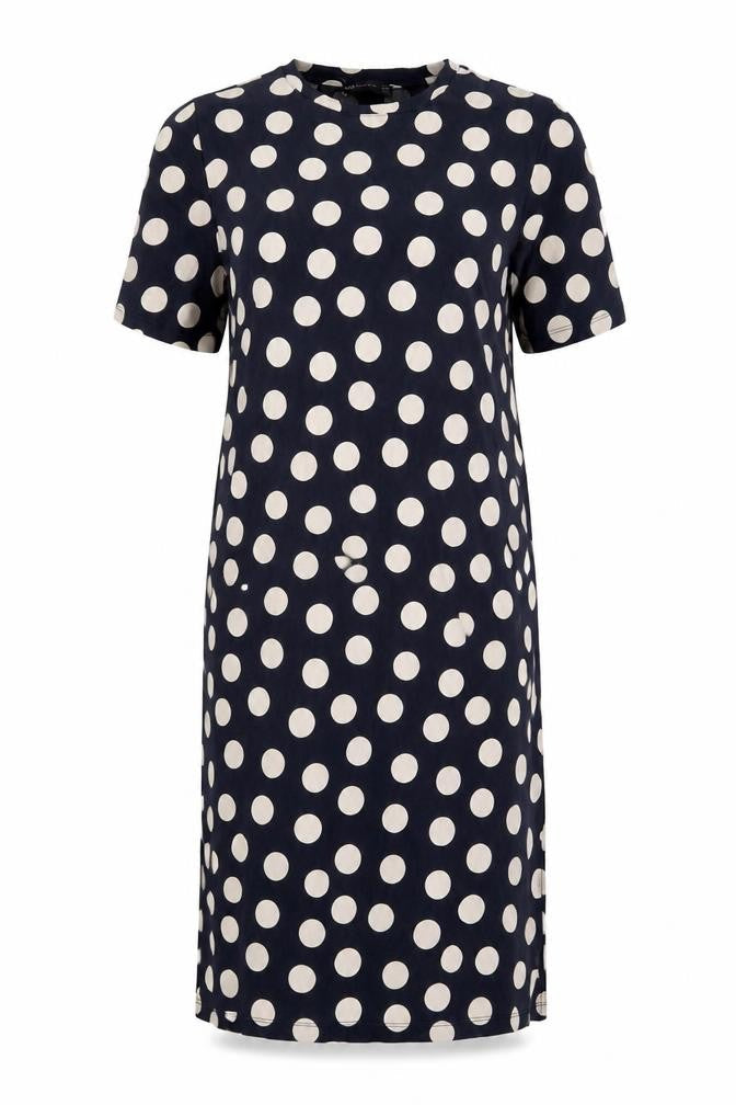 Marks Womens & Spencer Blue Polka Dot Dress Size 8
