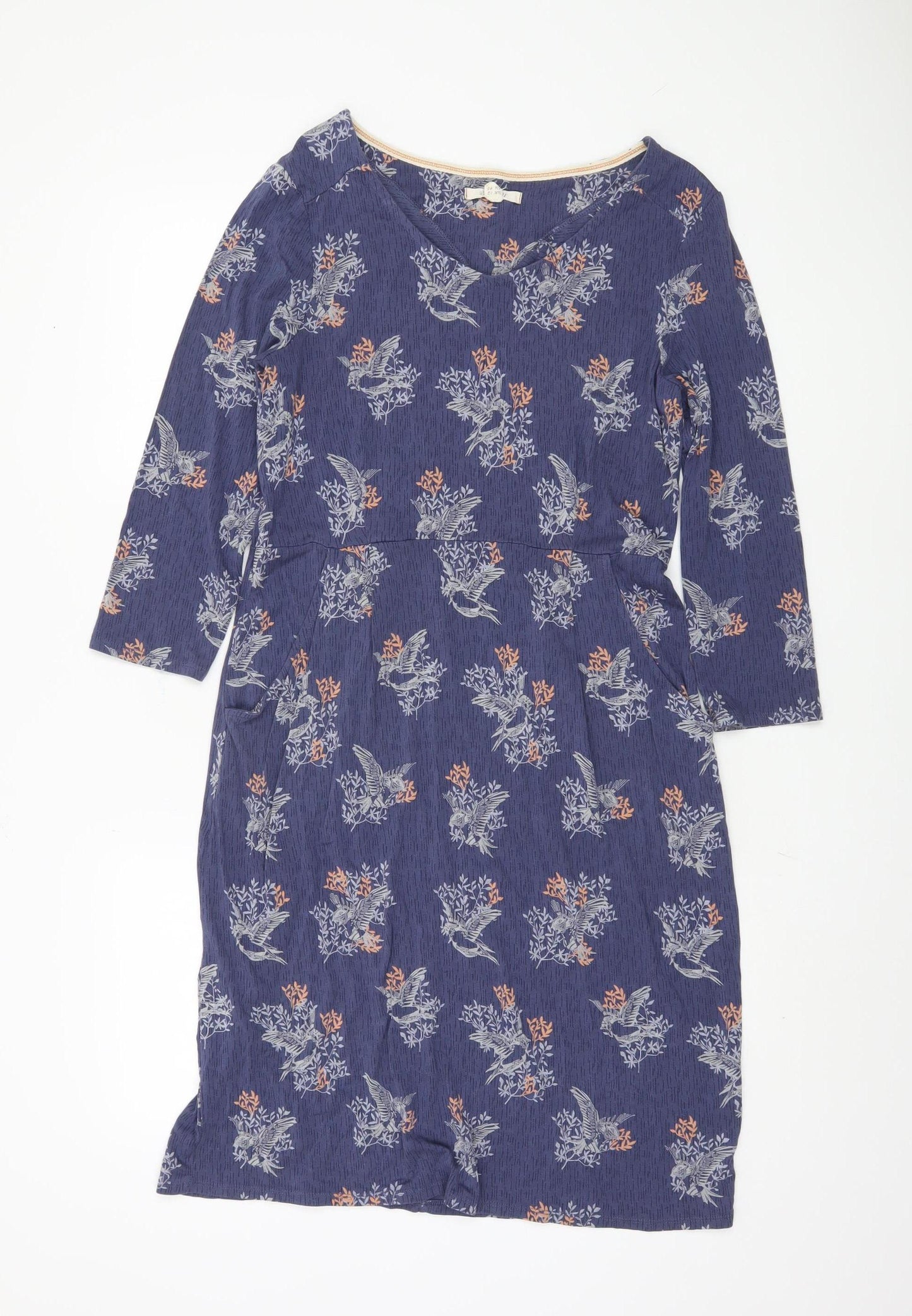 White Stuff Women's Blue Floral Dress Size 12