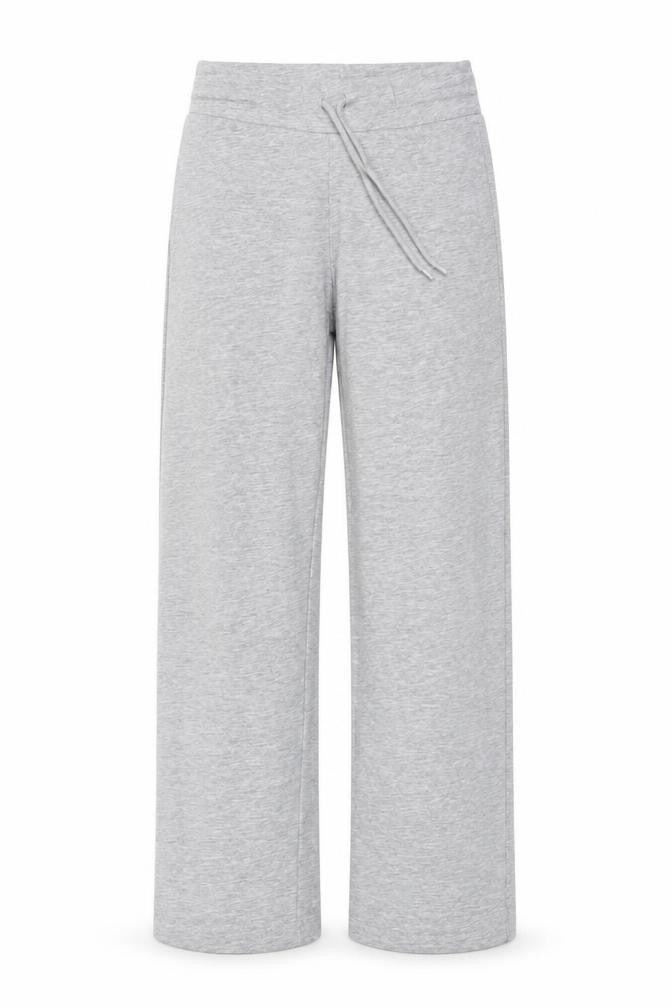 Front view of H&M Women's Grey Sweatpants, size 40, Relaxed Fit
