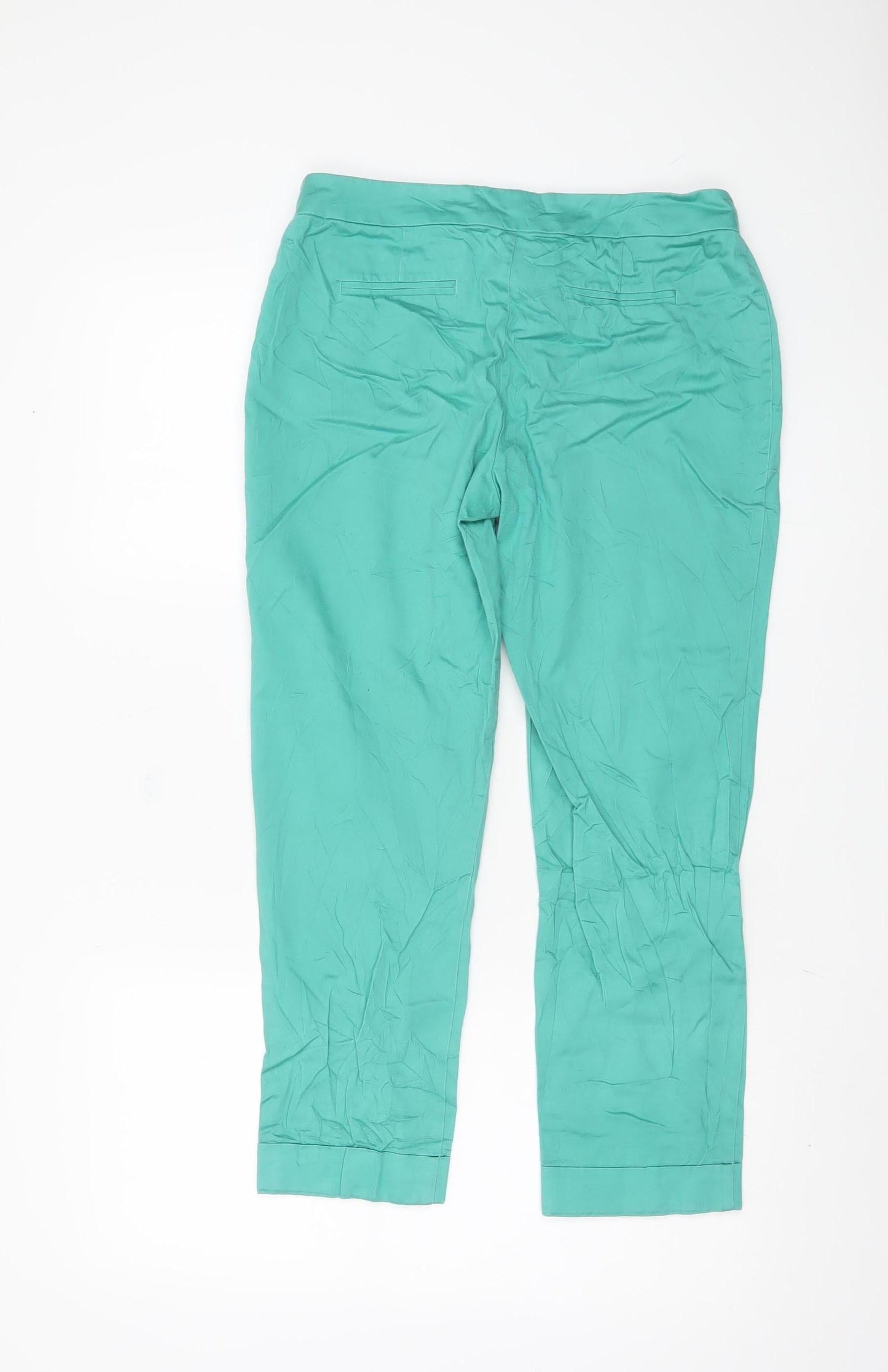 Dorothy Perkins Women’s Green Cropped Trousers Size 10