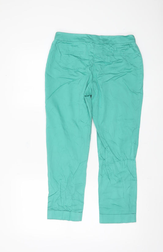 Dorothy Perkins Women’s Green Cropped Trousers Size 10
