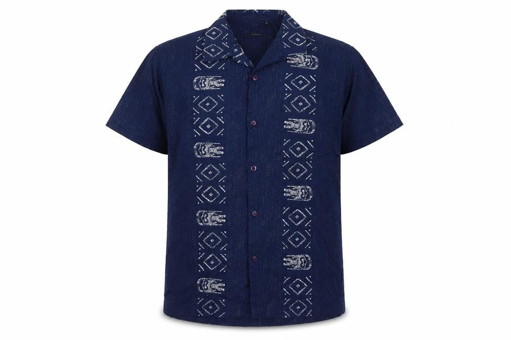 Stormers Men's Blue Geometric Button-Up Shirt