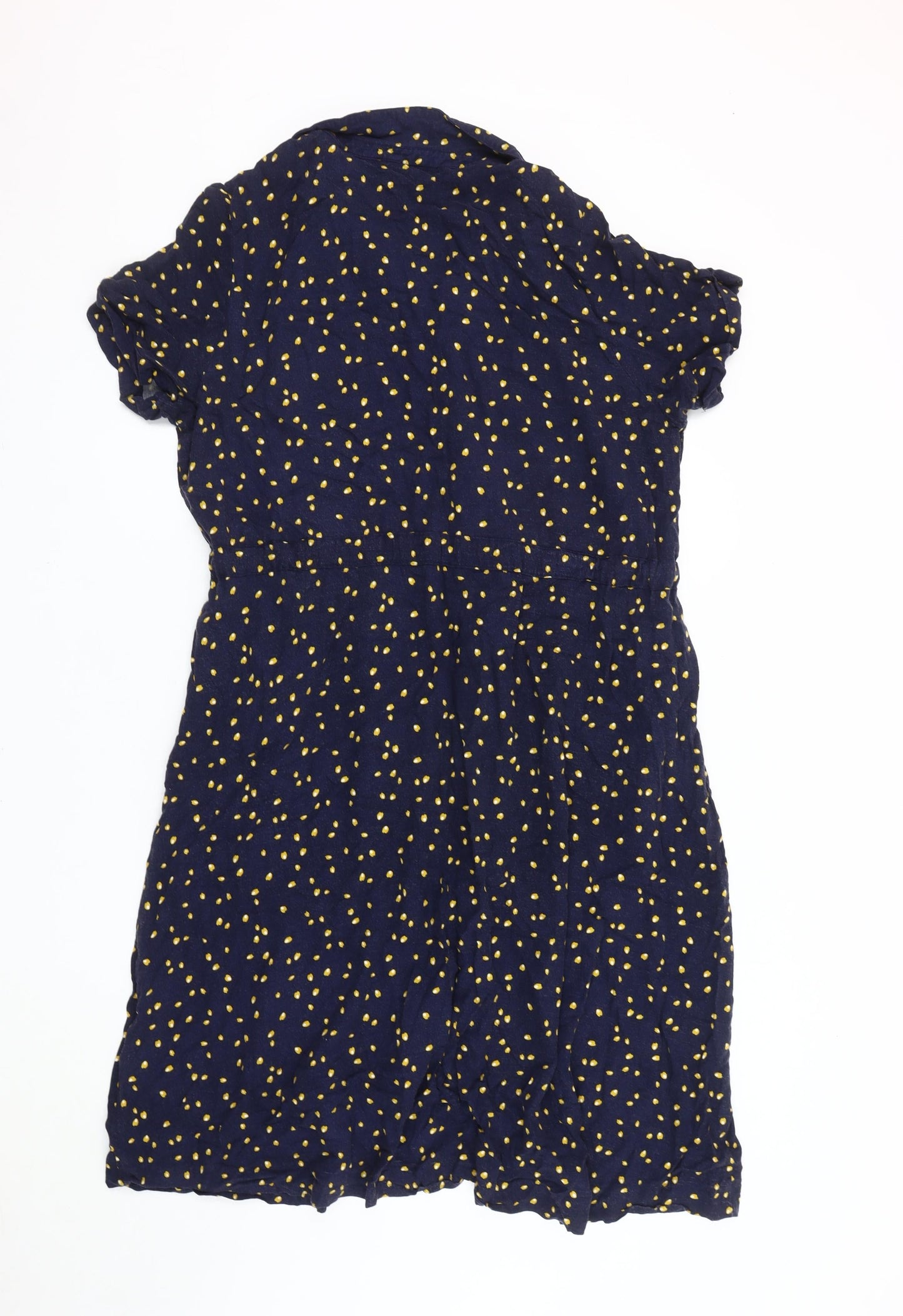 Joules Women's Blue Polka Dot Cotton Dress UK 18