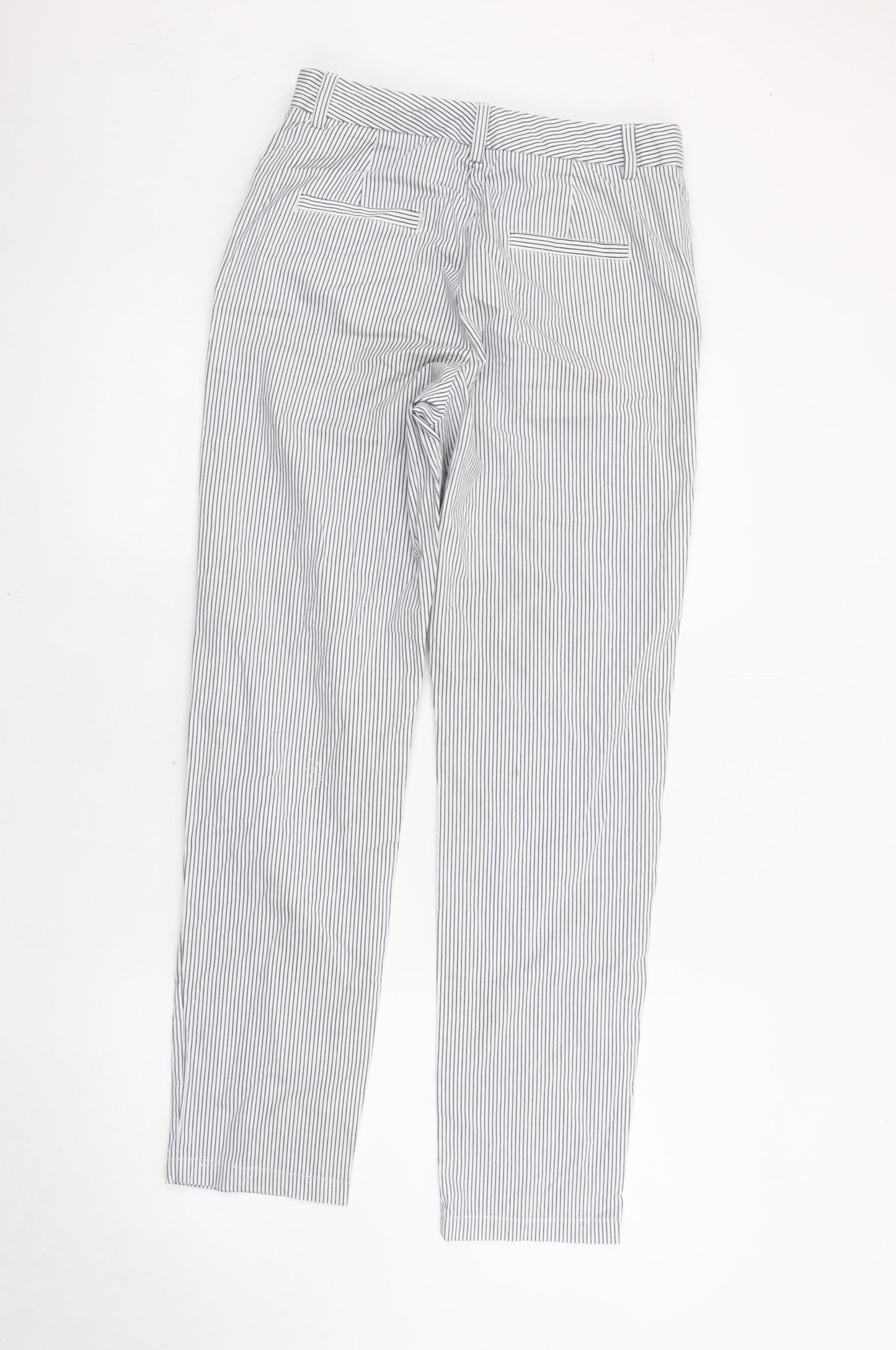 Marks and Spencer Women's Blue Striped Trousers, Size 8