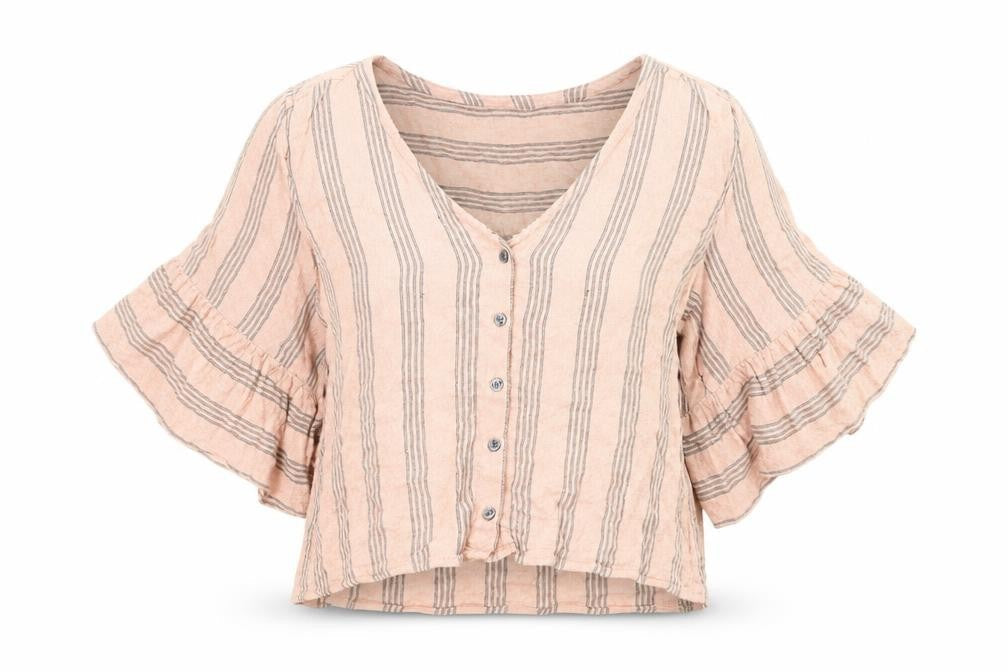 Womens UK Size M American Eagle Pink Cotton Blouse