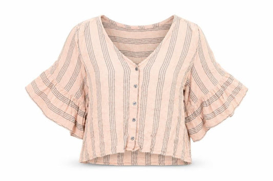 Womens UK Size M American Eagle Pink Cotton Blouse