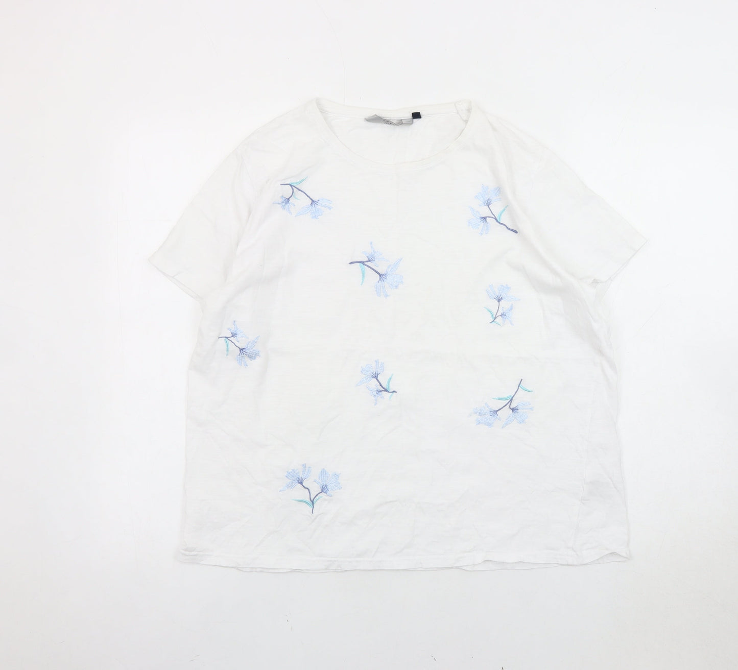 ISLE Essentials Women's White L Floral T-Shirt