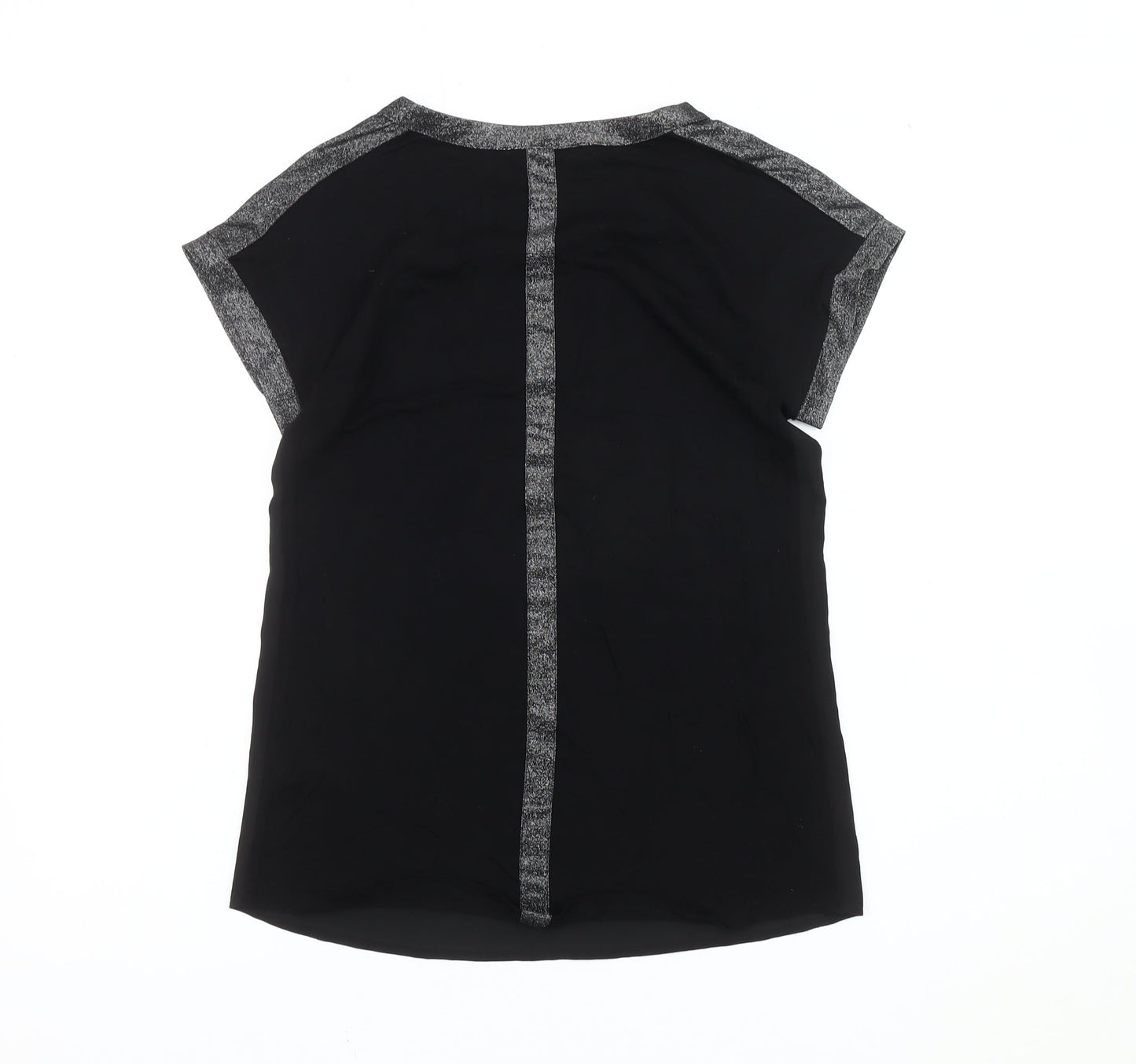 Oasis Women's Black Floral XS Short Sleeve Top