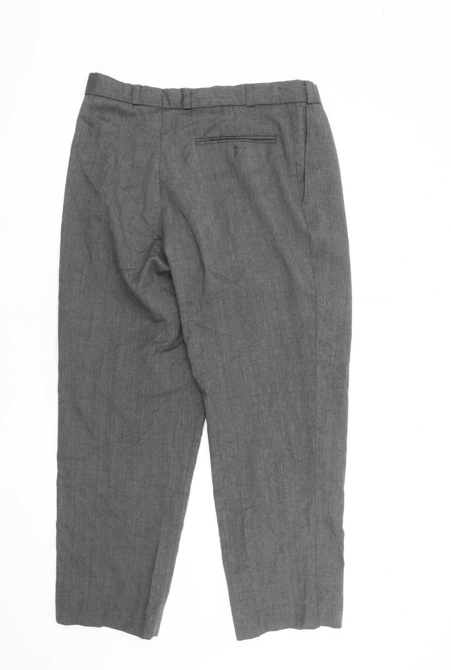 Canda Men's Grey Trousers, Size 34, Classic Fit