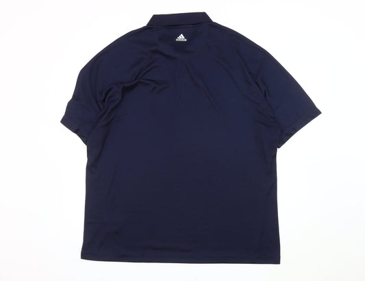 Adidas Men’s Blue XL Polo Shirt Short Sleeve Gym