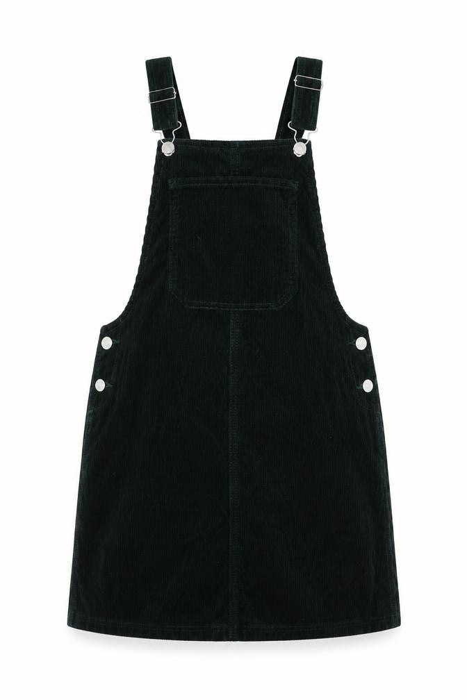 Casual Womens Collection Black Corduroy Pinafore Dress