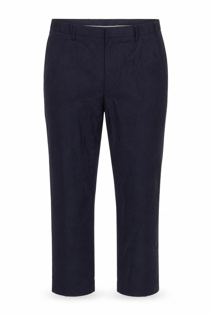 Marks and Spencer Men's Blue Regular Fit Trousers