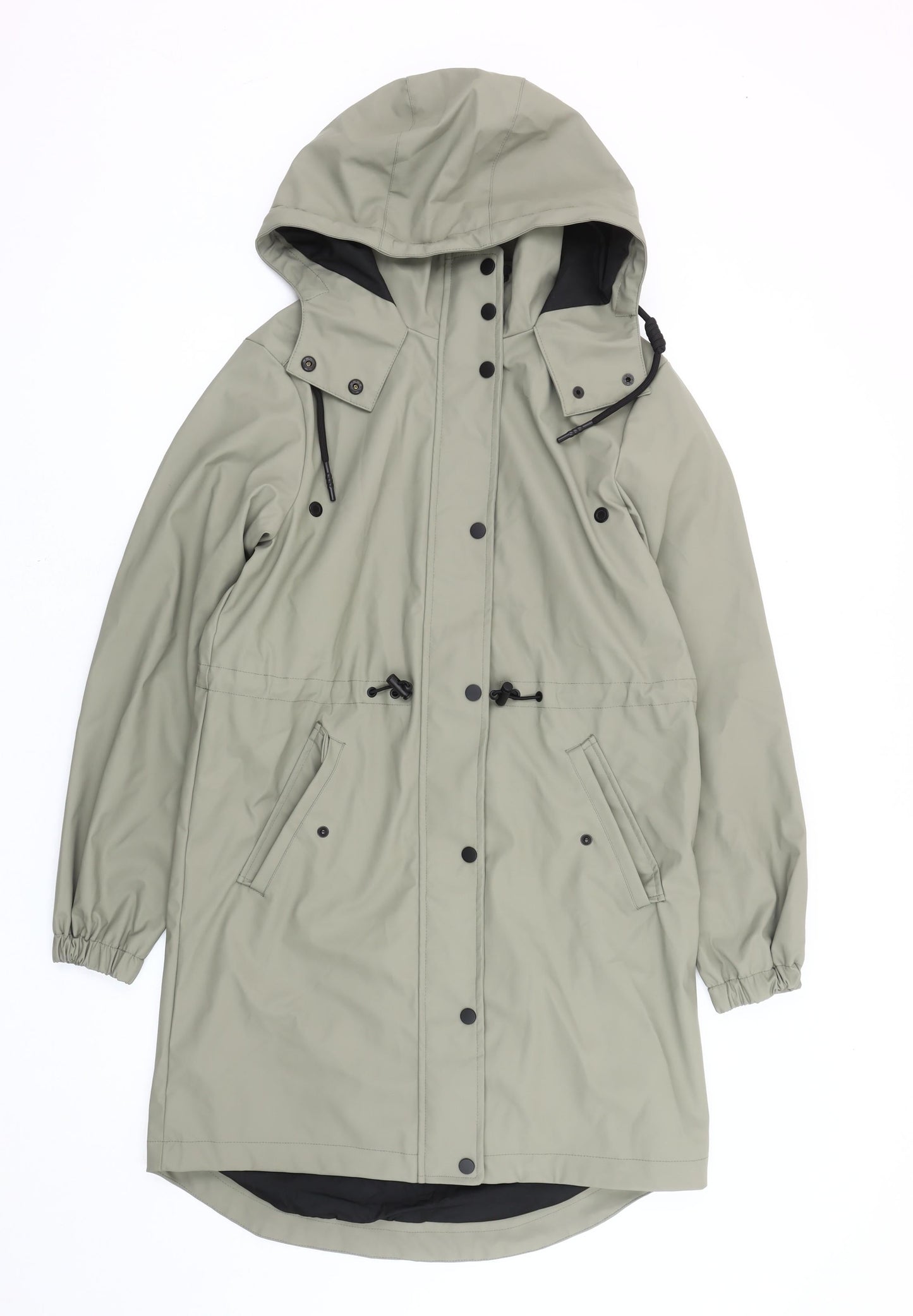 F&F Men's Green Waterproof Parka Jacket XS