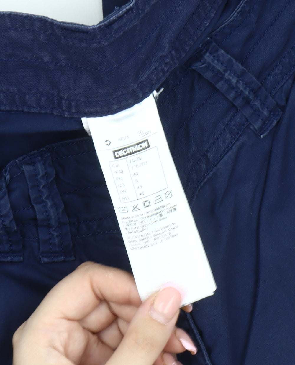 Decathlon Women's Blue Capri Cotton Trousers Size 14