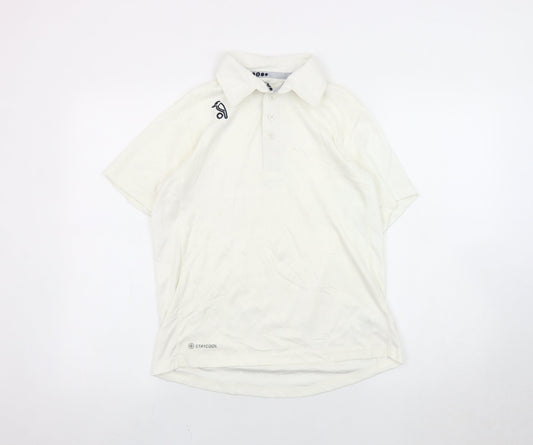 Kookaburra Women's White Polo Shirt, Size 14, Short Sleeve