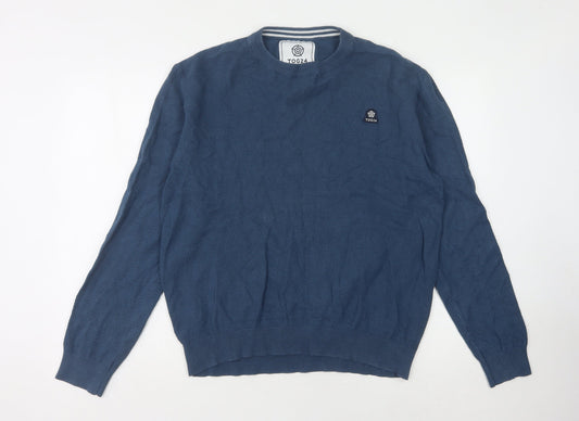 TOG24 Men's Blue Crew Neck Pullover Jumper - Size L