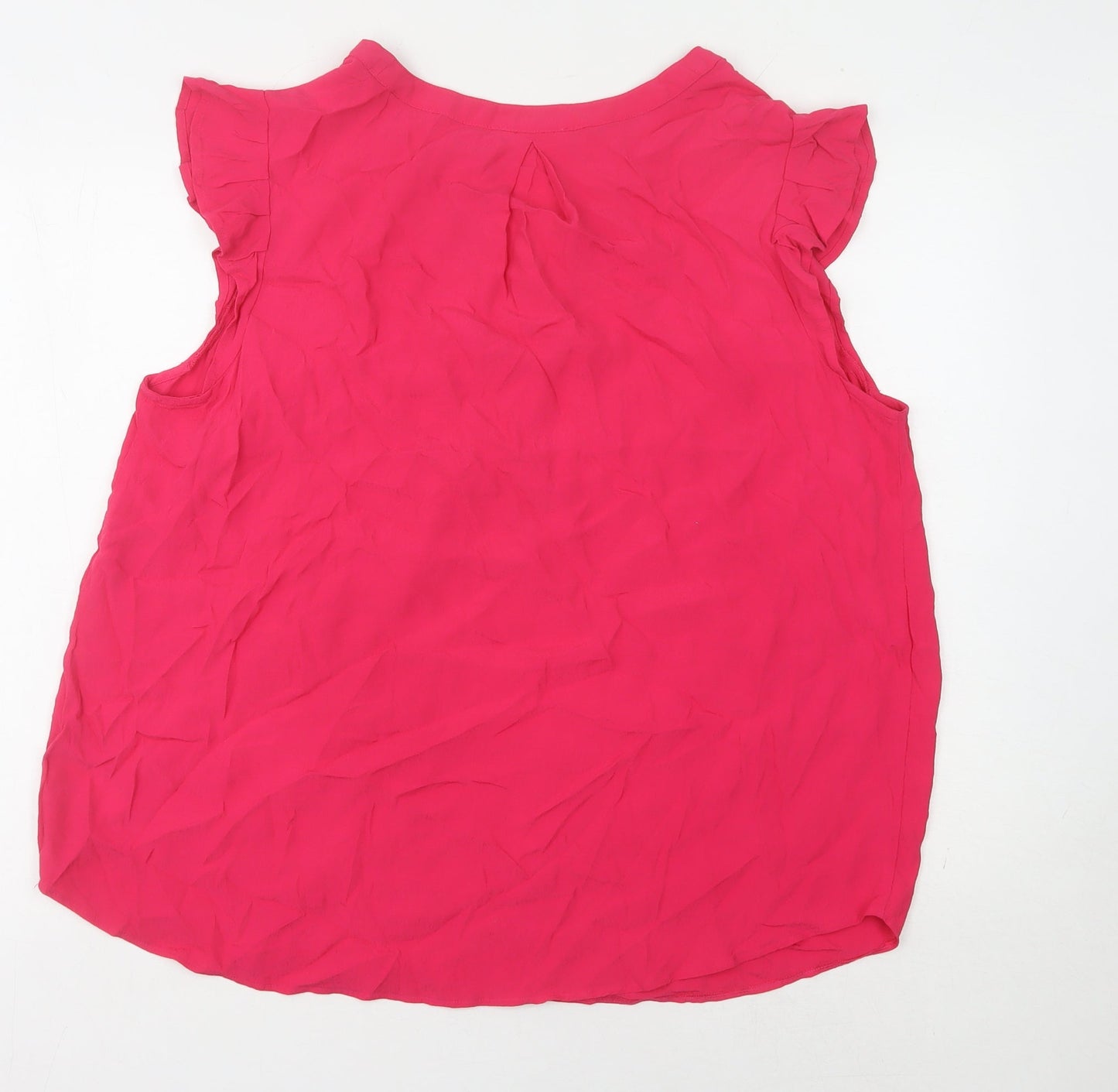 Monsoon Women's Red V-Neck Sleeveless Blouse, Size 20