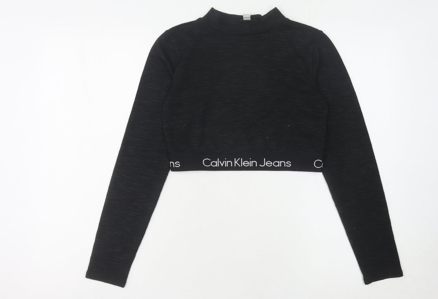 Calvin Klein Jeans Women's Black Cropped Top Size S