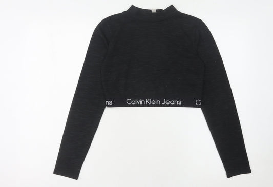 Calvin Klein Jeans Women's Black Cropped Top Size S