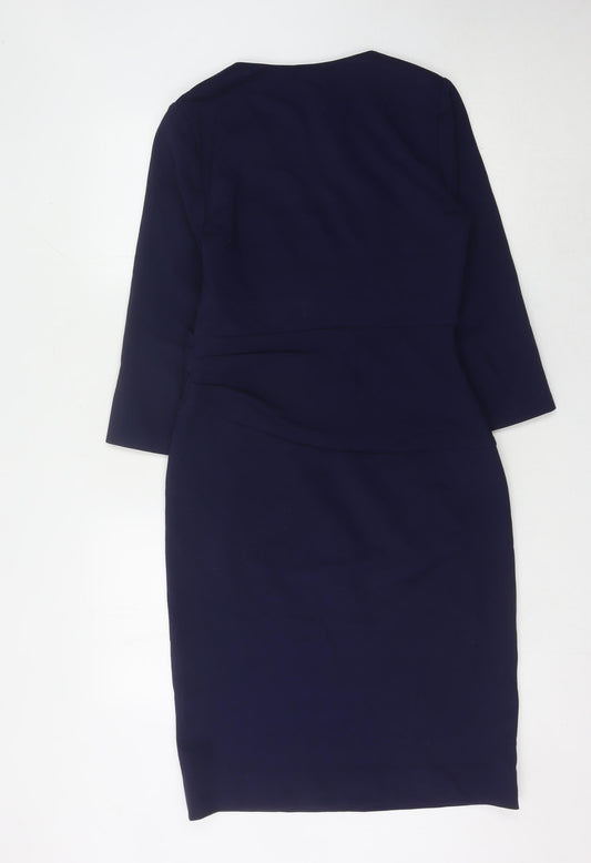 Diane von Furstenberg Women's Blue Sheath Dress Size 8